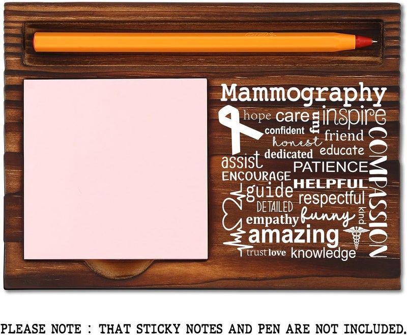TRCENDE Thank You Mammographic Technologist Mammography Tech Gift, Mammo Tech Graduation Idea Radiology Technologist Gift,Birthday Christmas Gift for Mammo Tech, Retro Self-Stick Note Pad Holders XB470 - Image 2